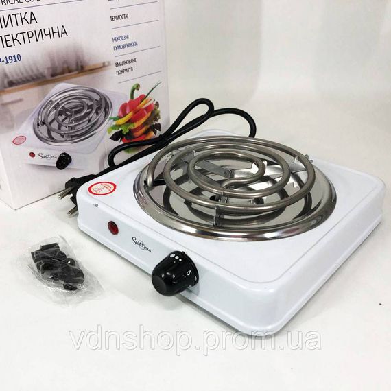 Надежная настольная плита для дома Suntera SP-1910 1000 Вт, Компактная настольная плита RJ-44 | Зображення 1