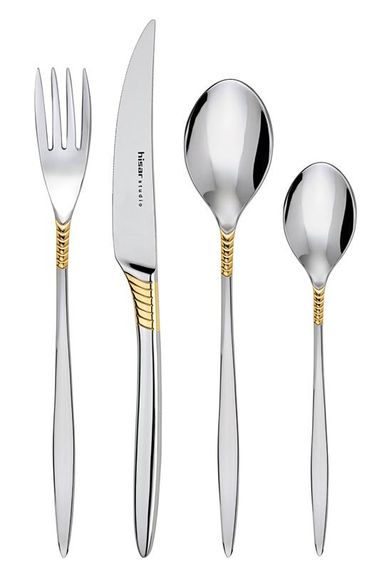 Столові прибори Hisar Mamba Gold 24 предмета на 6 персон | Зображення 1
