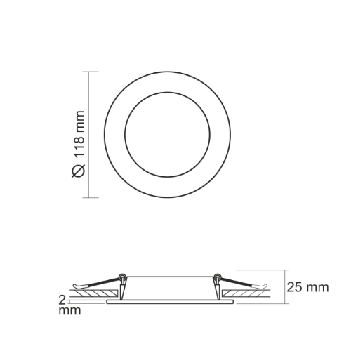 LED Світильник врізний круглий 9W 5000К VL-DLBR-095 Videx | Зображення 4