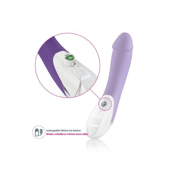 Потужний вібратор Mystim Terrific Truman Purple з двома моторами і вираженою головкою | Зображення 5