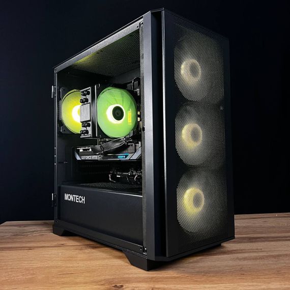 Збірка на замовлення: ігровий ПК Montech Air 100 ARGB Black Tower / Intel Core i5-14400F (10 (16) ядер по 1,8 - 4,7 ГГц) / 32 ГБ DDR5 / 1000 ГБ SSD M.2 / nVidia GeForce RTX 5060 Ti, 16 ГБ GDDR7, 128-біт / 650 Вт | Зображення 1