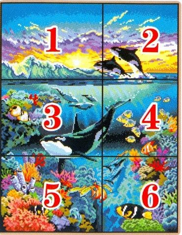 Набір для вишивання за нанесеною на канву схемою "Underwater world". AIDA 14CT printed,40*49 см | Зображення 2