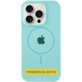 Чехол Silicone Case Full Protective (AA) with MagSafe для Apple iPhone 16 Plus (6.7") Бирюзовый / Light