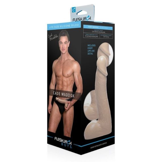Фалоімітатор реалістичний Fleshjack Boys Cade Maddox Silicone Dildo (RP), тілесний, 22.8 х 5.5 см Sex Aura | Зображення 6