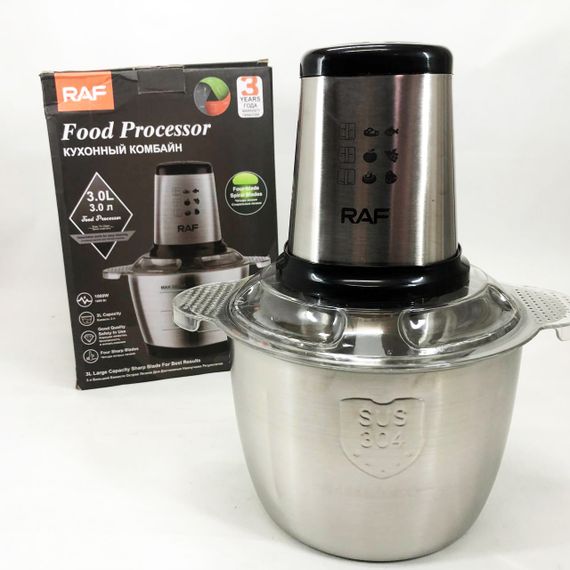 Подрібнювач RAF R.7031 настільний електричний блендер-чоппер 3 л 1000 Вт, Кухонний блендер для овочів | Зображення 2