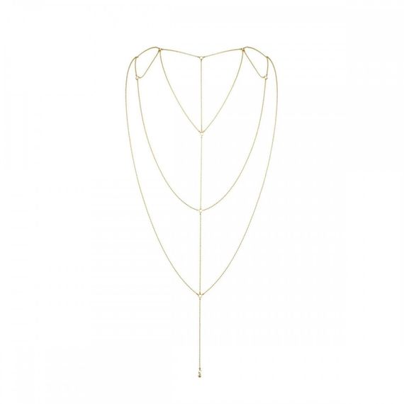 Цепочка для спины Bijoux Indiscrets Magnifique Back and Cleavage Chain -Silver, украшение для тела sexstyle | Зображення 3