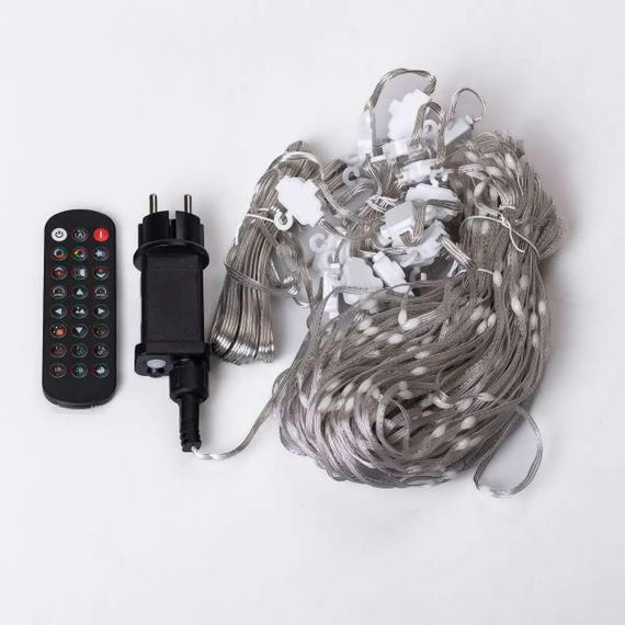Розумна гірлянда Smart штора 400 LED 3*3 м з керуванням зі смартфона, мультиколор | Зображення 7