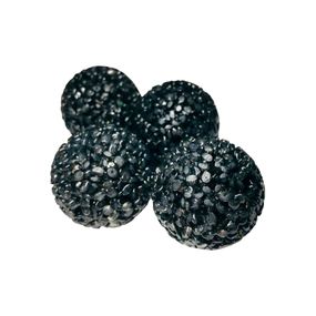 Іграшка для котів ТМ "FOX" м'яч гліцериновий чорний з бубiнцем, 4см, 25 шт/уп