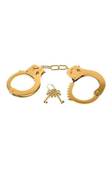 Наручники з ключиком та запобіжним важелем Pipedream Fetish Fantasy Gold золотистого кольору sexstyle | Зображення 1