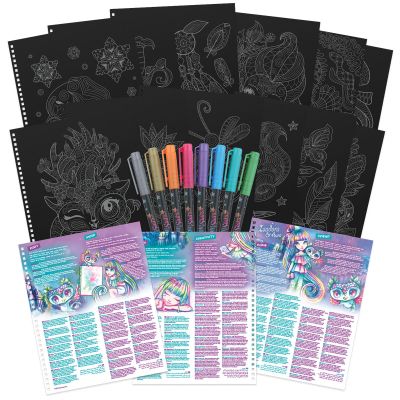 Набор для творчества Nebulous Stars Розмальовка Айседора чорні аркуші (11136) | Зображення 1
