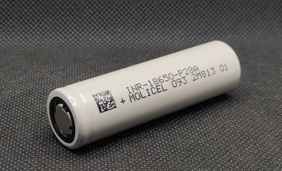 Акумулятор високострумовий MOLI INR18650-P28A 3,6V 2800mA ( 35А ) 1шт.