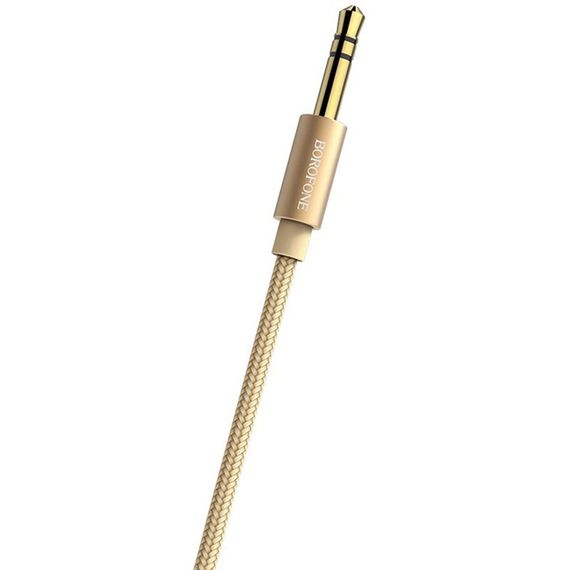 Аудіо кабель Aux Borofone BL3 Audiolink (1m) Золотий | Зображення 1