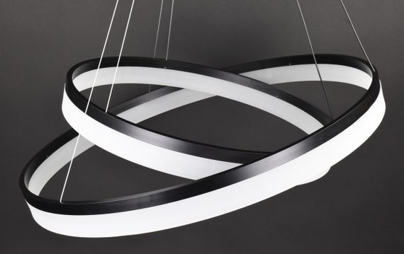 Люстра світлодіодна підвісна LED світильник для квартири на стелю лед 27852 Чорний 35-150х80х80 см. | Зображення 4