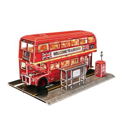 Пазл Cubic Fun Трехмерная головоломка-конструктор City Line Лондонский автобус с LED подсветкой (L538h) - Топ | Зображення 2