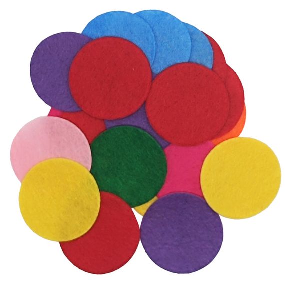 Декоративные фетровые кружочки для творчества FIt-S-50, 20 штук