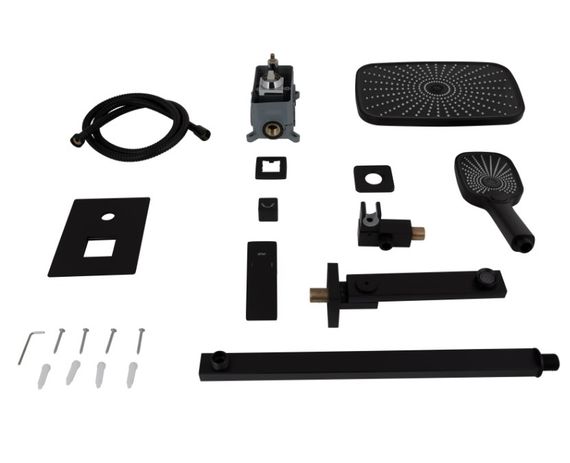 Душова система універсальна Qtap Gemini Black Matt прихованого монтажу QTGEM114BLM45703 | Зображення 7