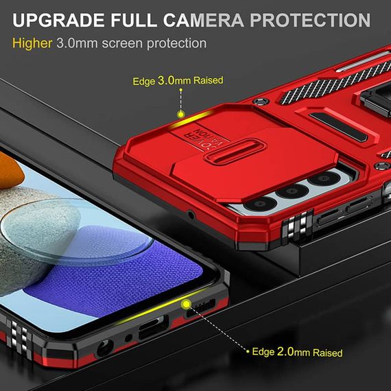 Ударостійкий чохол Camshield Army Ring для Samsung Galaxy A05s Червоний / Red | Зображення 3