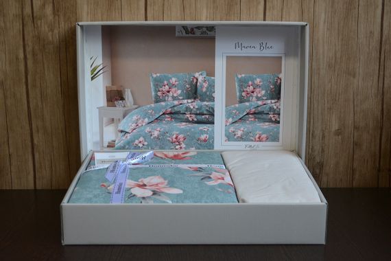 Постельное белье First Choice Homesko Ranforce 160 х 220 см Marea Blue | Зображення 1