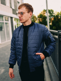 Бомбер Манжет синій S XL