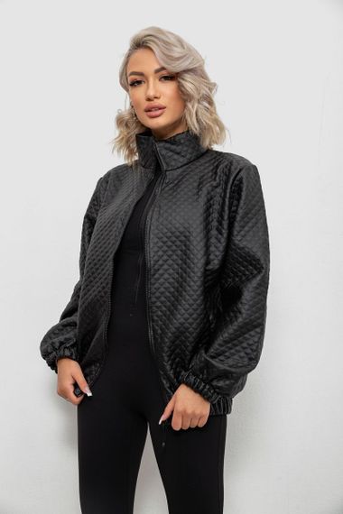 Бомбер женский с принтом, цвет черный, 257R72 | Зображення 2