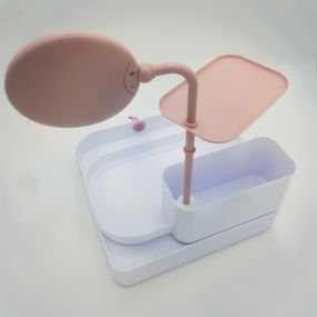 Настольный бокс для хранения косметики с выдвижными ящиками и KS-486 зеркалом органайзер