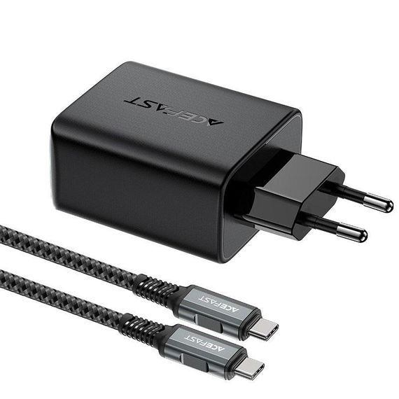 МЗП Acefast A17 PD65W GaN (1USB-A/1C/1HDMI) + кабель Type-C to Type-C Black | Зображення 2