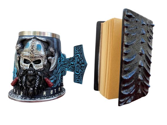 Подарунковий набір Кухоль 3D Молот Тора Бородастий Вікінг і Блокнот 3D «Книга Теней і Глубін» | Зображення 1