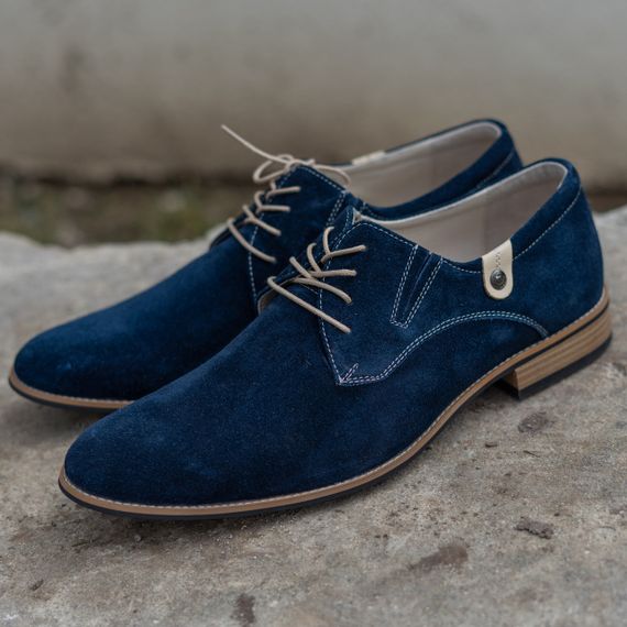 Синие замшевые туфли 42 размер – качество гарантируем! | Зображення 1