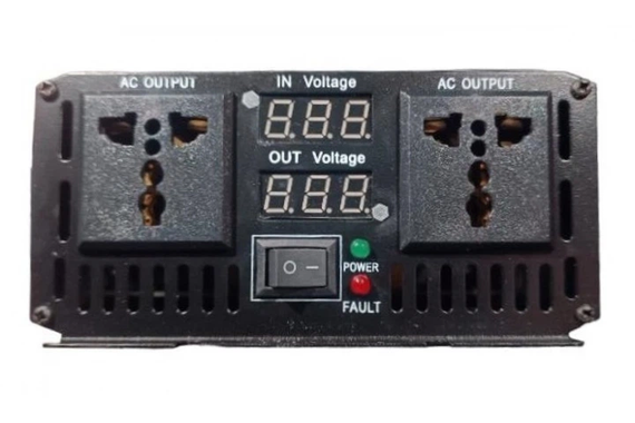 Перетворювач напруги інвертор Eryuan з чистою синусоїдою та LCD-дисплеєм DC/AC 12V-220V 3500W Red | Зображення 1