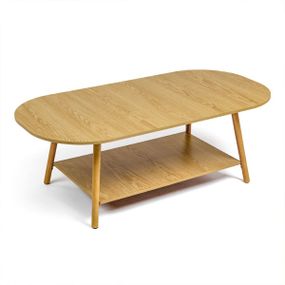 Столик кавовий овальний 120х60х41,5см WOOD BROWN SW-00003363
