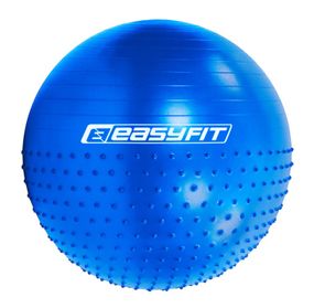 Фітбол 65 см EasyFit Hybrid синій (фітбол напівмасажний) (EF-3011-BL)