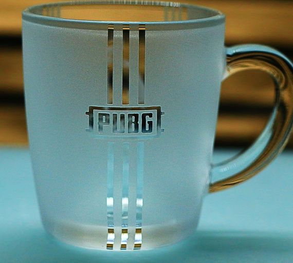 Стеклянная чашка 350 мл PUBG с гравировкой подарок для фаната PUBG игровая кружка ПАБГ | Зображення 2