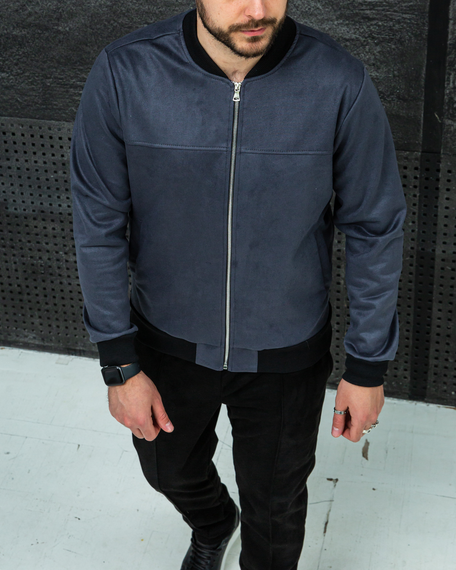 Бомбер замшевий графіт S | Зображення 6