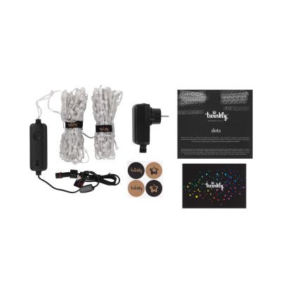 Гирлянда Twinkly Smart LED Dots Lights RGB 400 Gen II, IP44, 20м, прозрачный (TWD400STP-TEU) | Зображення 1