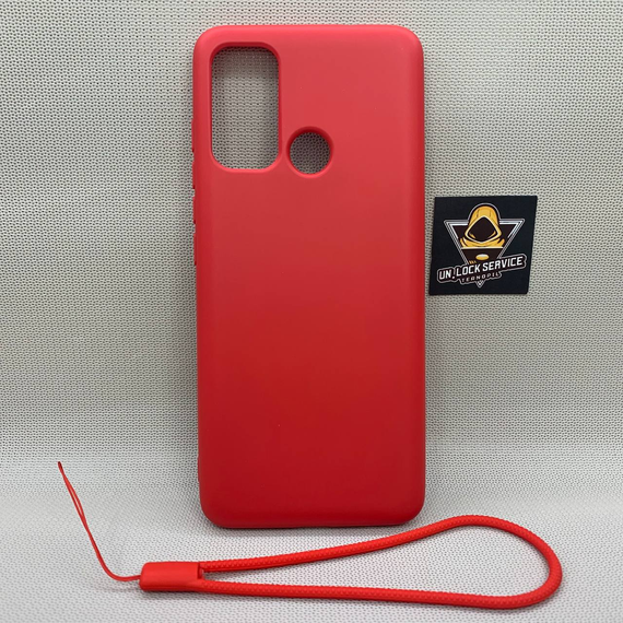 Motorola G60 SoftTouch Silicone  Противоударный чехол софт тач Красный