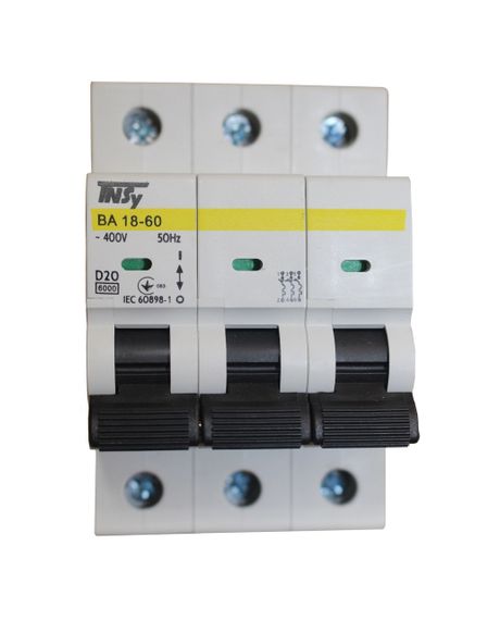Автоматический выключатель ВА18-60 3Р 20А 6кА х-ка D Ny95504806 | Зображення 1
