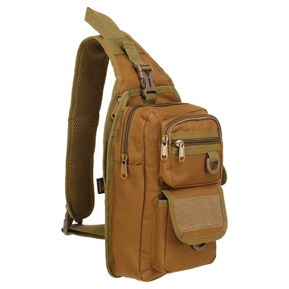 Сумка-слінг тактична з однією лямкою SILVER KNIGHT TY-184 (30х16х8см) 4л Койот | Зображення 1