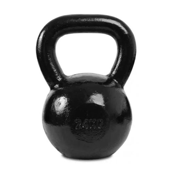 Гиря чавунна Toorx 24 кг з гумовою підставкою Black (KGV-24)