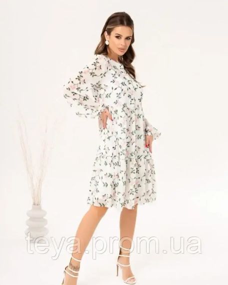 Плаття для жінок колір білий розмір L FI_008222 | Зображення 1