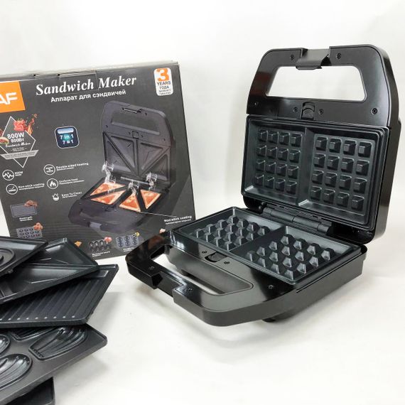 Компактна електрична вафельниця RAF, Сендвічниця мультипекар, Гриль для дому для шашлику OE-10 | Зображення 8