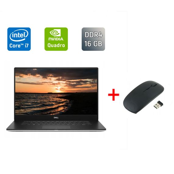 Мобільна робоча станція Dell Precision 5540 / 15.6" (1920x1080) IPS / Intel Core i7-9850H (6 (12) ядер по 2.6 - 4.6 GHz) / 16 GB DDR4 / 512 GB SSD / nVidia Quadro T2000, 4 GB GDDR5, 128-bit / WebCam / USB Type-C / Windows 10 б/в + Подарунок Миша / USB