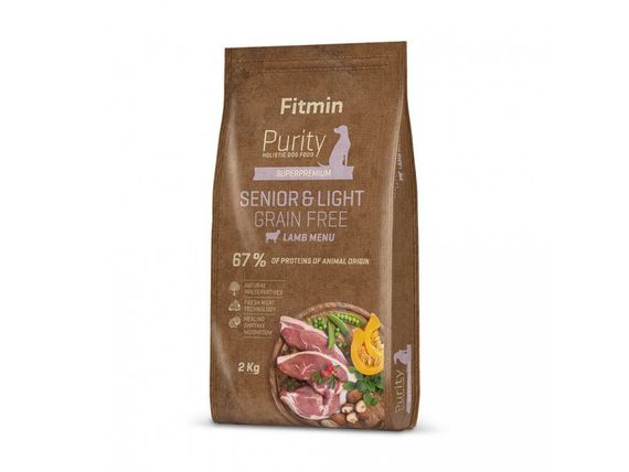 Fitmin dog Purity GF Senior & Light Lamb (для собак літнього віку та малорухливих собак з ягням беззерновий), 2 кг | Зображення 1