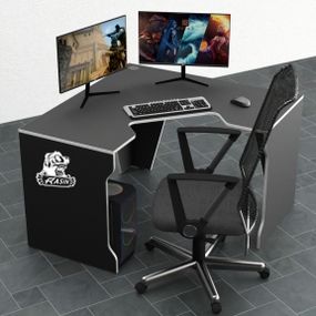 Стол компьютерный Comfy-Home Rasin RS-7 черный черныйбелый