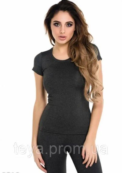 Футболка для жінок колір сірий розміри S, M, L, XL, XXL FI_002278