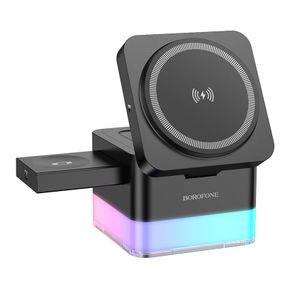 БЗУ BOROFONE BQ34 Square 3in1 15W Black