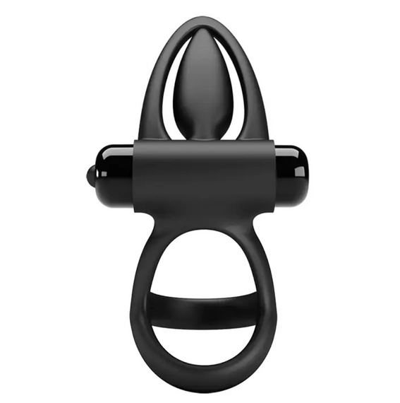 Ерекційне вібро кільце Pretty Love — Vibration Cock Ring, 10 vibration functions Black Sex Aura | Зображення 5