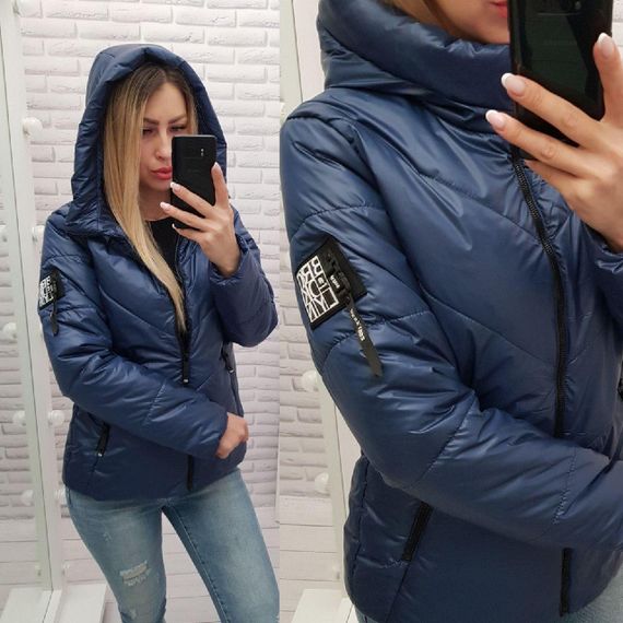 Жіноча демісезонна куртка, арт. 1008, темно синій | Зображення 7