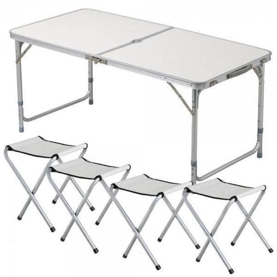 Стіл та стільці для пікніка Folding Table Білий