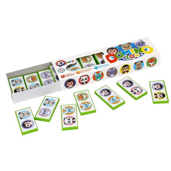 Настольная игра Домино детская "Зоопарк" ТехноК 3305TXK | Зображення 1