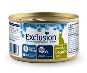 Корм Exclusion Cat Sterilized Chicken влажный с курицей для стерилизованных котов 85 гр
